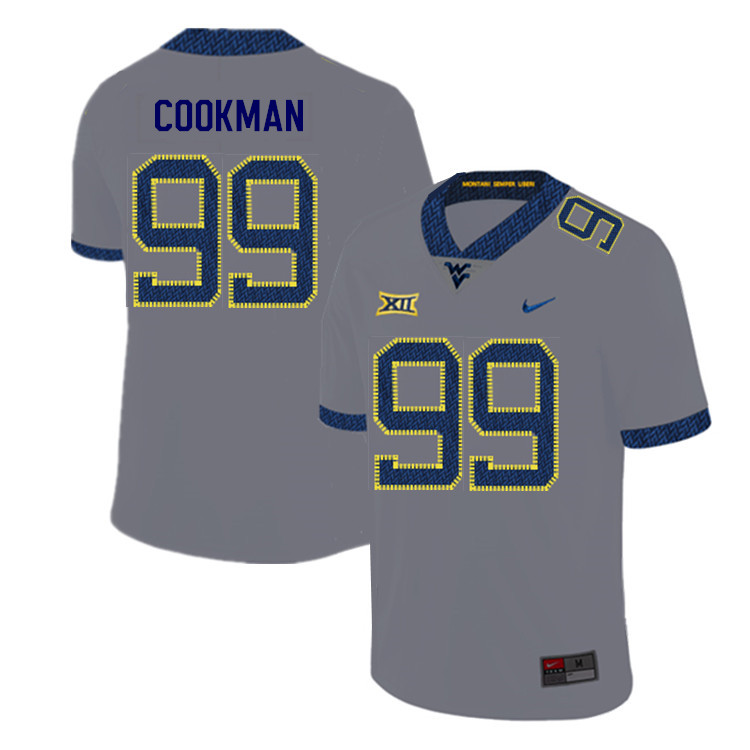 2019 Men #99 Sam Cookman West Virginia Mountaineers College Football Jerseys Sale-Gray - Click Image to Close
